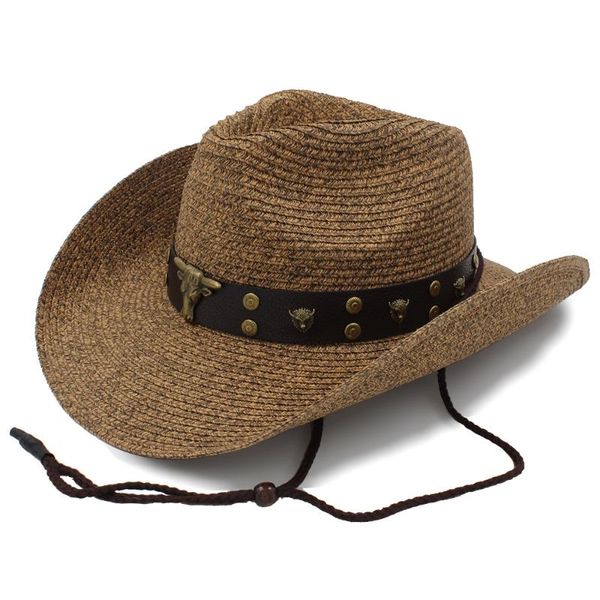 stingy brim hats 2021 men western sun hat with punk leather bull band for gentleman beach cowboy sombrero size 56-58cm a0106-xsj, Blue;gray
stingy brim hats 2021 men western sun hat with punk leather bull band for gentleman beach cowboy sombrero size 56-58cm a0106-xsj, Blue;gray