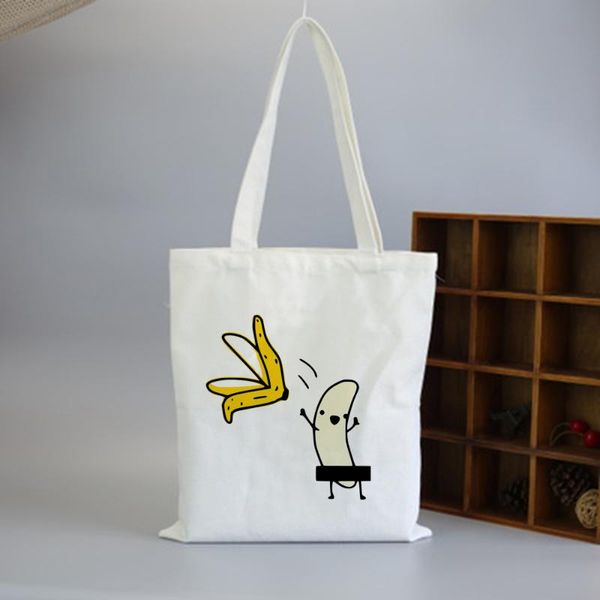 shopping bags banana disrobe funny design print ladies canvas tote bag lady handbag reusable large capacity
shopping bags banana disrobe funny design print ladies canvas tote bag lady handbag reusable large capacity