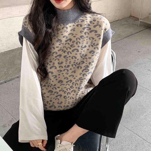 women's vests vintage sleeveless leopard vest, casual loose sweater with a turtleneck for women, new, 0czc, Black;white
women's vests vintage sleeveless leopard vest, casual loose sweater with a turtleneck for women, new, 0czc, Black;white