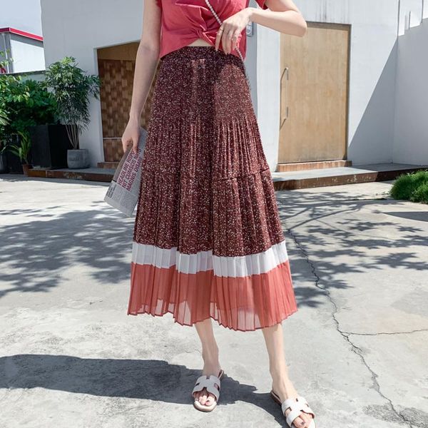 skirts elastic waist chiffon print floral long skirt 2021 summer elegant loose womens pleated female high midi, Black
skirts elastic waist chiffon print floral long skirt 2021 summer elegant loose womens pleated female high midi, Black