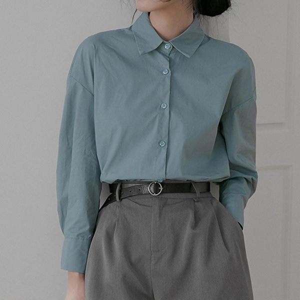 women's blouses & shirts ljsxls blusas mujer de moda 2021 korean fashion loose long sleeve vintage solid cotton shirt womens clothing p, White
women's blouses & shirts ljsxls blusas mujer de moda 2021 korean fashion loose long sleeve vintage solid cotton shirt womens clothing p, White