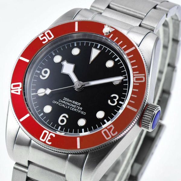 wristwatches 41mm sterile dial mens watch red bezel miyota8215 mechanical sapphire glass luminou waterproof automatic wristwatch, Slivery;brown
wristwatches 41mm sterile dial mens watch red bezel miyota8215 mechanical sapphire glass luminou waterproof automatic wristwatch, Slivery;brown