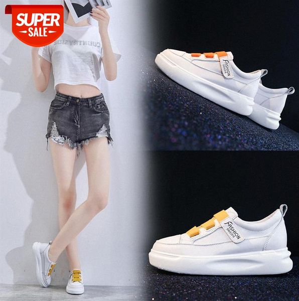 genuine leather white shoes women round toe korean women's casual single velcro platform mid-heel flat student #z417
genuine leather white shoes women round toe korean women's casual single velcro platform mid-heel flat student #z417
