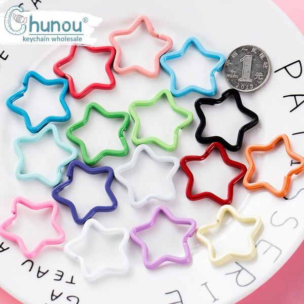 keychains 10pcs/lot diy colorful spray paint split ring star charms metal key chain rings keyring keyfob accessories, Silver
keychains 10pcs/lot diy colorful spray paint split ring star charms metal key chain rings keyring keyfob accessories, Silver