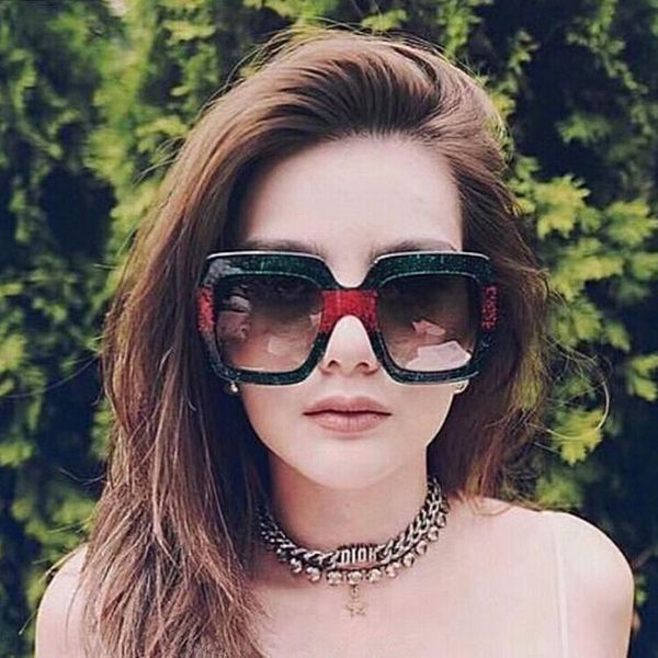 sunglasses european and american fashion large rim square women's ins same style online red three-color stitching, White;black
sunglasses european and american fashion large rim square women's ins same style online red three-color stitching, White;black