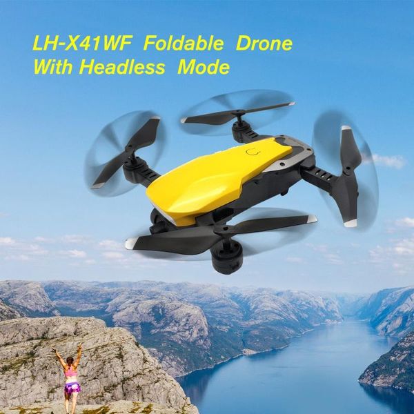 

lh-x41wf rc drone quadcopter camera 30w 200w 2.4g 6-axis wifi fpv foldable plane aircraft altitude hold headless one key return drones