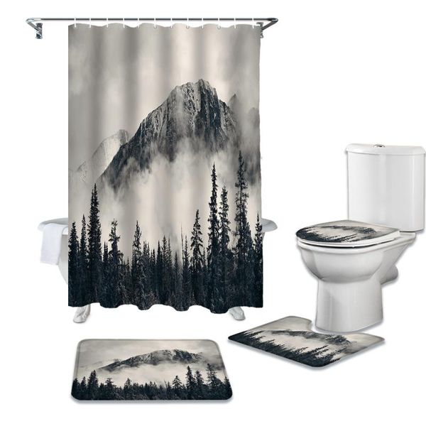 shower curtains mountain forest smog print curtain bathtub decor rug waterproof bathroom toilet cover mat set
shower curtains mountain forest smog print curtain bathtub decor rug waterproof bathroom toilet cover mat set