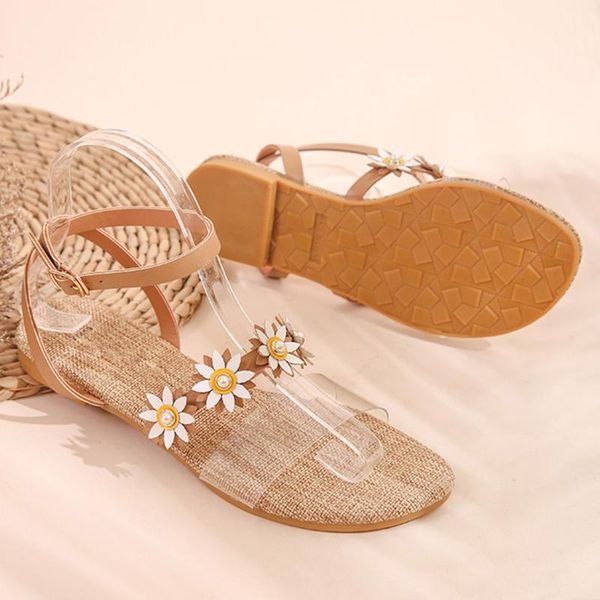 women sandals flower elegant buckle casual beach shoes woman round toe flats summer women's female fashion 2021, Black
women sandals flower elegant buckle casual beach shoes woman round toe flats summer women's female fashion 2021, Black