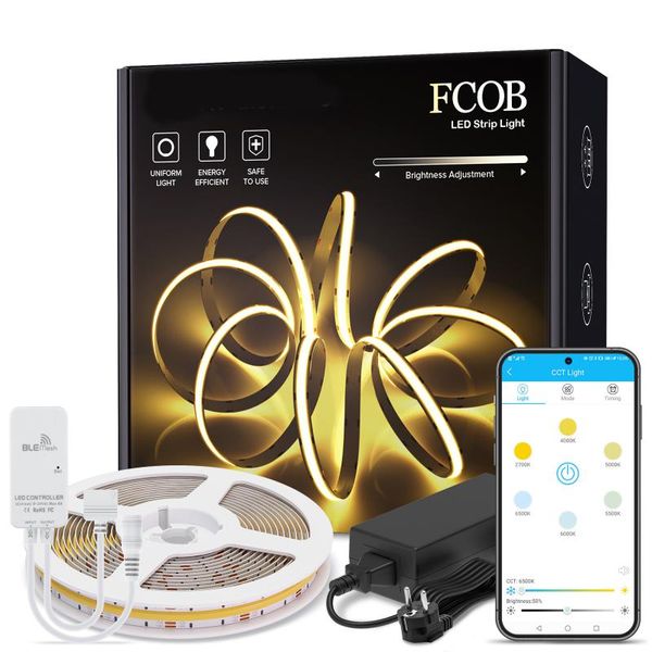 strips fcob cct led light strip kit mini bluetooth app warm white with dimmable high density flexible cob ra90 lights dc24v
strips fcob cct led light strip kit mini bluetooth app warm white with dimmable high density flexible cob ra90 lights dc24v