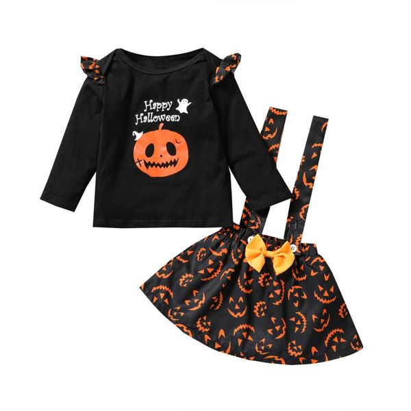 clothing sets kids girls pumpkin print clothes set letter long sleeve o-neck t-shirt + suspender skirt with bowknot, White
clothing sets kids girls pumpkin print clothes set letter long sleeve o-neck t-shirt + suspender skirt with bowknot, White