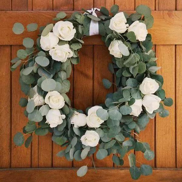 decorative flowers & wreaths artificial leaf wreath garland threshold home party pendant decor design holiday ornament decoration eucalyptus
decorative flowers & wreaths artificial leaf wreath garland threshold home party pendant decor design holiday ornament decoration eucalyptus