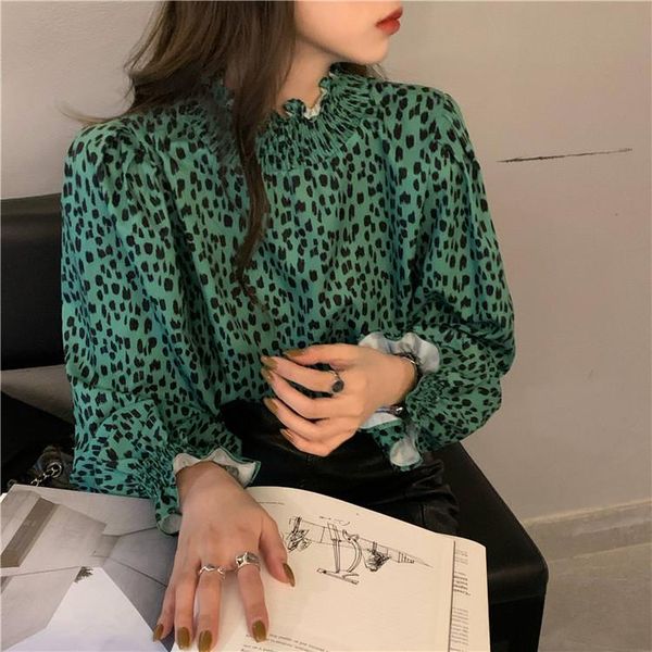 vintage leopard long sleeve loose shirts for women clothes hipster streetwear casual stand up collar blouses spring autumn women's &, White
vintage leopard long sleeve loose shirts for women clothes hipster streetwear casual stand up collar blouses spring autumn women's &, White