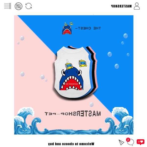 the dog clothes mastershop fashion brand clothes summer pet pure cotton cat and dog short sleeve cute shark vest
the dog clothes mastershop fashion brand clothes summer pet pure cotton cat and dog short sleeve cute shark vest