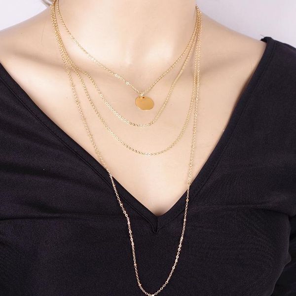 pendant necklaces 2021 summer multi-layer simple metal circle necklace for women boho statement chokers jewelry, Silver
pendant necklaces 2021 summer multi-layer simple metal circle necklace for women boho statement chokers jewelry, Silver