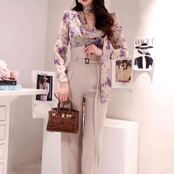 pant korean elegant two piece women blouse + autumn lady office outfits print chiffon shirt pants suit matching set k8b6, White
pant korean elegant two piece women blouse + autumn lady office outfits print chiffon shirt pants suit matching set k8b6, White