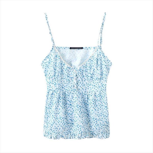 slim girls sweet floral summer womens tanks fashion vintage blue cute women soft cotton chic, White
slim girls sweet floral summer womens tanks fashion vintage blue cute women soft cotton chic, White
