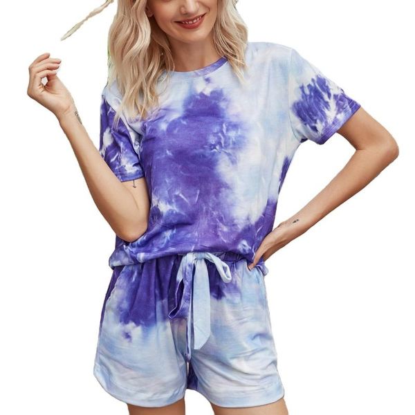 short home wear 2021 spring and summer europe printed tie dye pajamas gradient color ins b040 women's sleepwear, Black;red
short home wear 2021 spring and summer europe printed tie dye pajamas gradient color ins b040 women's sleepwear, Black;red