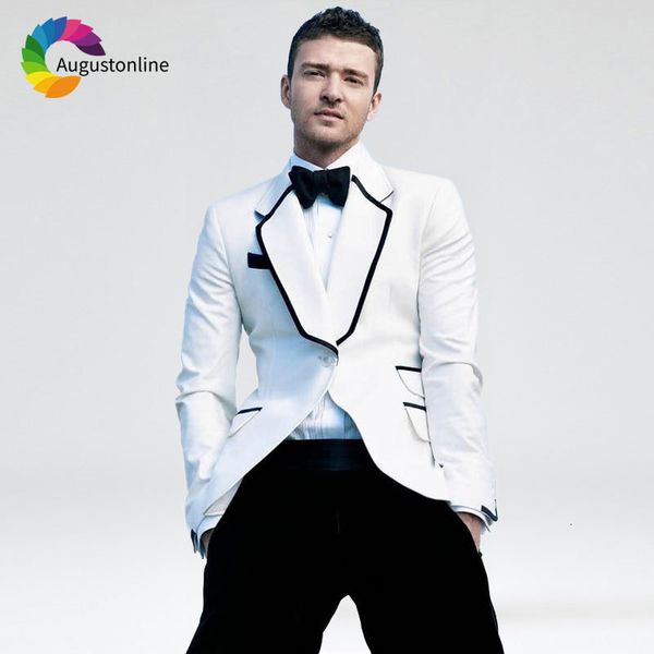 men's suits & blazers custom made white men suit slim fit groom tuxedo black pants 2piece beach wedding man blazer jacket ter, White;black
men's suits & blazers custom made white men suit slim fit groom tuxedo black pants 2piece beach wedding man blazer jacket ter, White;black