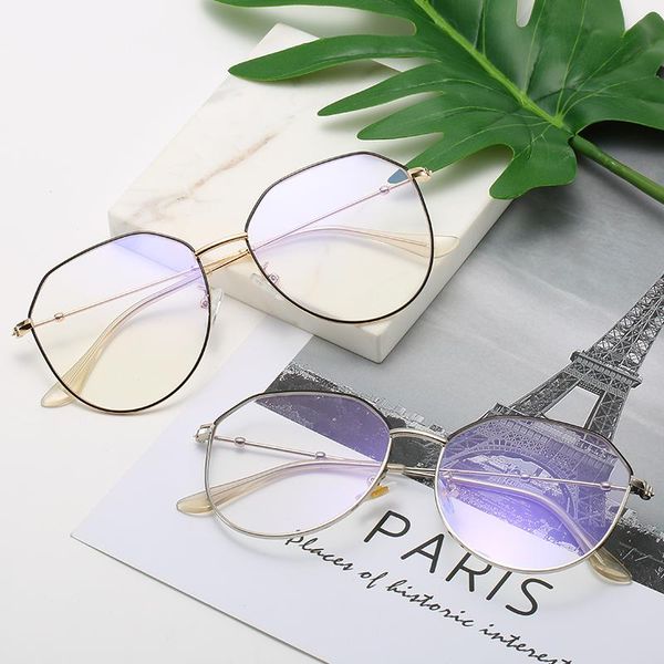 fashion sunglasses frames anti blue ray glasses retro metal spectacles for women polygon clear lens myopia eyeglasses frame, Black
fashion sunglasses frames anti blue ray glasses retro metal spectacles for women polygon clear lens myopia eyeglasses frame, Black