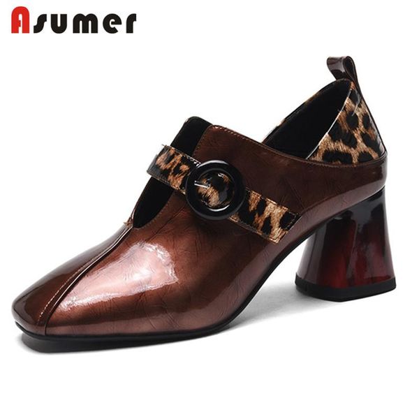 dress shoes asumer 2021 leopard square high heels ladies single buckle toe fashion classic women pumps big size 40, Black
dress shoes asumer 2021 leopard square high heels ladies single buckle toe fashion classic women pumps big size 40, Black