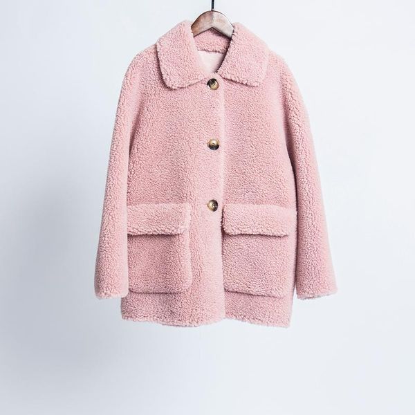 women's fur & faux winter 2021 arrival shearling lamb women wool coat with suede leather liner, Black
women's fur & faux winter 2021 arrival shearling lamb women wool coat with suede leather liner, Black