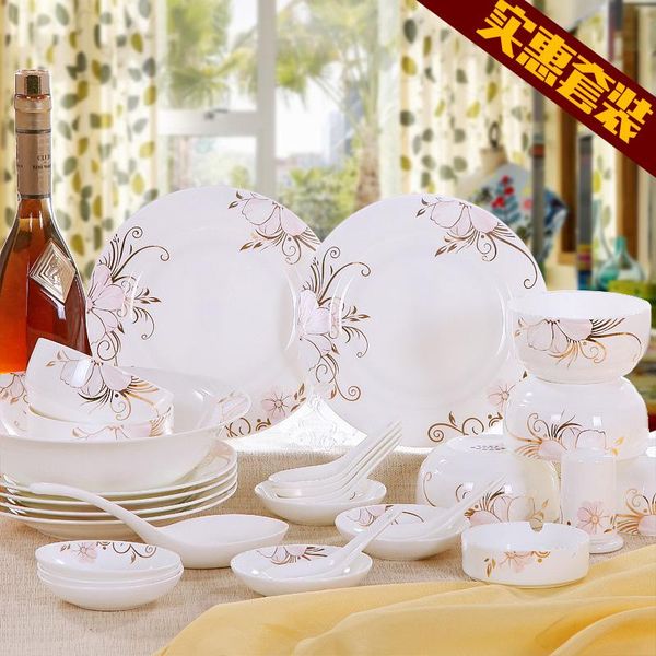 bowls bowl set practical korean dishes of jingdezhen ceramics bone china tableware microwave gold