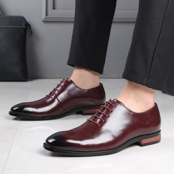 dress shoes fashion men business leather pointed oxfords formal male party wedding footwear men's, Black 
dress shoes fashion men business leather pointed oxfords formal male party wedding footwear men's, Black