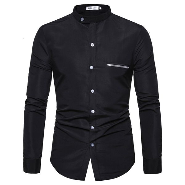 men's casual shirts shirt long sleeve men's korean slim vertical collar solid white european size iyr6 tw2m, White;black
men's casual shirts shirt long sleeve men's korean slim vertical collar solid white european size iyr6 tw2m, White;black
