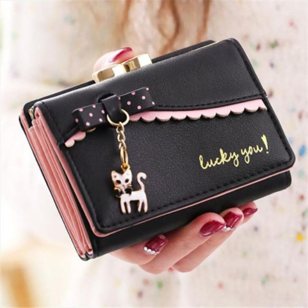 small wallet female card holder hasp purse fashion women lichee cute cat coin bag money clutch femme, Red;black
small wallet female card holder hasp purse fashion women lichee cute cat coin bag money clutch femme, Red;black