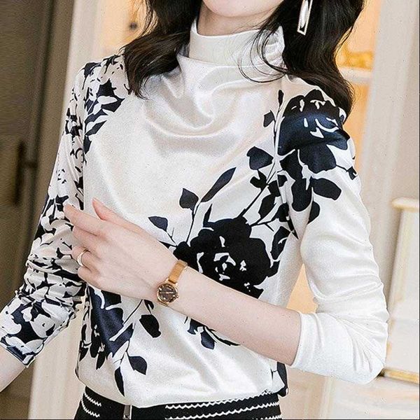 autumn long sleeve print women shirts blusas mujer de moda turtleneck velour winter clothes blusa d716, White
autumn long sleeve print women shirts blusas mujer de moda turtleneck velour winter clothes blusa d716, White