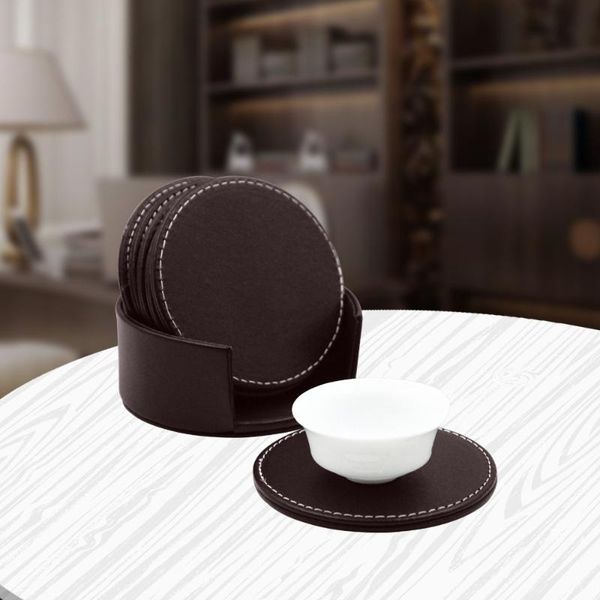mats & pads 1 set fashion pu leather round insulation placemat coffee cup mat diameter 10cm
mats & pads 1 set fashion pu leather round insulation placemat coffee cup mat diameter 10cm
