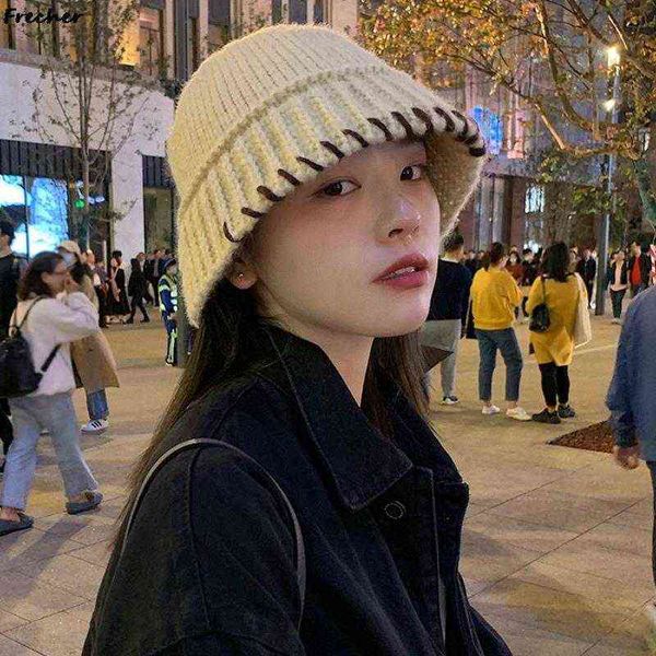 new arrival handmade crochet knitted hat winter warm women woolen hat solid color fashion retro thicken casual bucket hat g220311, Blue;gray
new arrival handmade crochet knitted hat winter warm women woolen hat solid color fashion retro thicken casual bucket hat g220311, Blue;gray