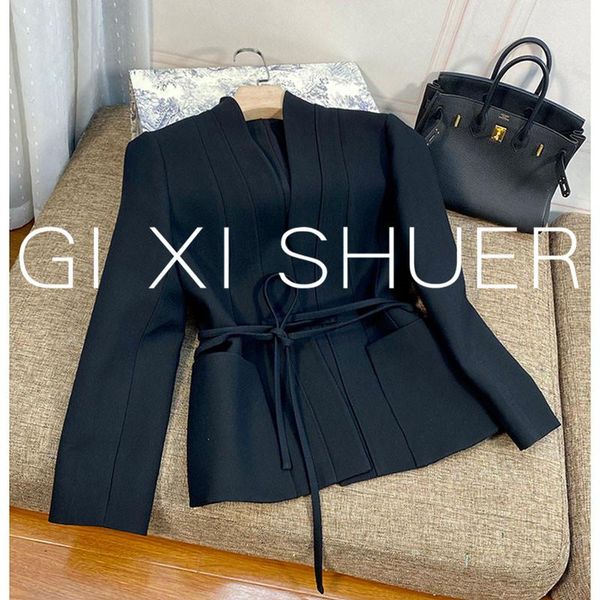 women's jackets autumn jacket high-end silk wool black stitching lace elegant fashion slim female 2021, Black;brown
women's jackets autumn jacket high-end silk wool black stitching lace elegant fashion slim female 2021, Black;brown