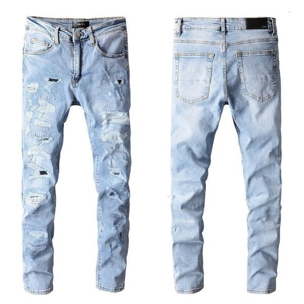 fashion us am casual hip hop high street wear and tear make old wash splash ink color painting slim fitting jeans man #680, Blue
fashion us am casual hip hop high street wear and tear make old wash splash ink color painting slim fitting jeans man #680, Blue
