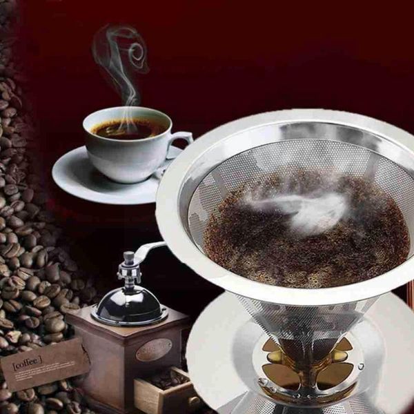 coffee filters steel tea pots filter holder with base reusable dripper drip cone paperless double-layer pour over r4b0
coffee filters steel tea pots filter holder with base reusable dripper drip cone paperless double-layer pour over r4b0