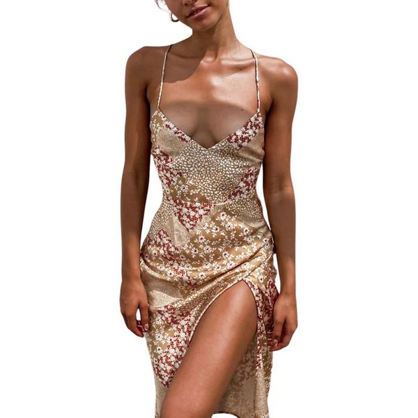 casual dresses women\u2021s summer fashion elegant broken floral mid-length dress v-neck suspender irregular split evening party, Black;gray 
casual dresses women\u2021s summer fashion elegant broken floral mid-length dress v-neck suspender irregular split evening party, Black;gray