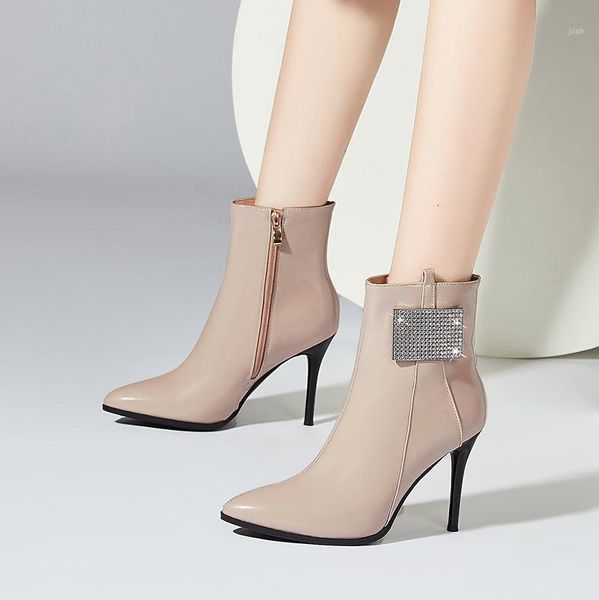boots genuine leather crystal women ankle autumn winter warm high heels shoes woman pointed toe casual party basic1, Black
boots genuine leather crystal women ankle autumn winter warm high heels shoes woman pointed toe casual party basic1, Black