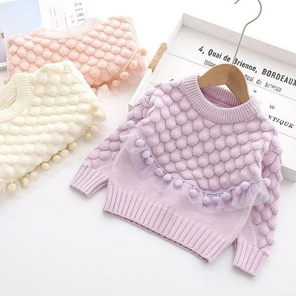 pullover girls sweaters with decorate lace ball sweater 2021 autumn winter thicken warm tassel cardigan korean children knitwear, Blue
pullover girls sweaters with decorate lace ball sweater 2021 autumn winter thicken warm tassel cardigan korean children knitwear, Blue