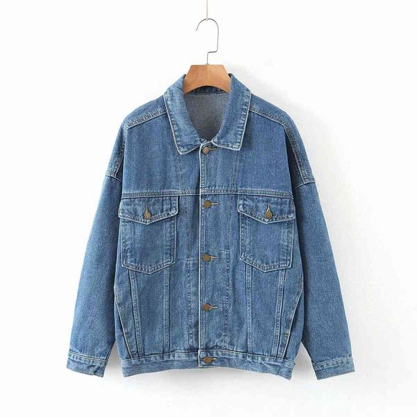 vintage women jean jackets autumn winter blue oversize denim jackets washed blue coat turn down collar pocket loose outwear 210412, Black;brown
vintage women jean jackets autumn winter blue oversize denim jackets washed blue coat turn down collar pocket loose outwear 210412, Black;brown