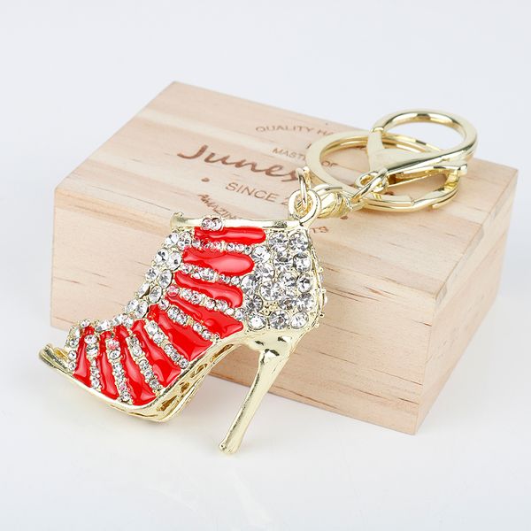 3d high heel pendant keychain colorful rhinestone crystal decorative women shoe dangle metal keyring charming gifts, Silver
3d high heel pendant keychain colorful rhinestone crystal decorative women shoe dangle metal keyring charming gifts, Silver