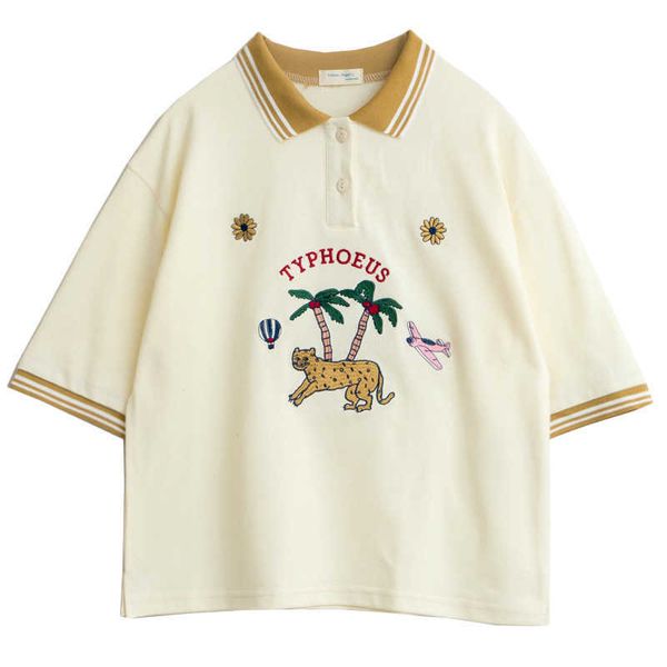 merry prety animal embroidery cotton shirt preppy style short sleeve urndown collar ops ees summer harajuku shirts 210526, White
merry prety animal embroidery cotton shirt preppy style short sleeve urndown collar ops ees summer harajuku shirts 210526, White