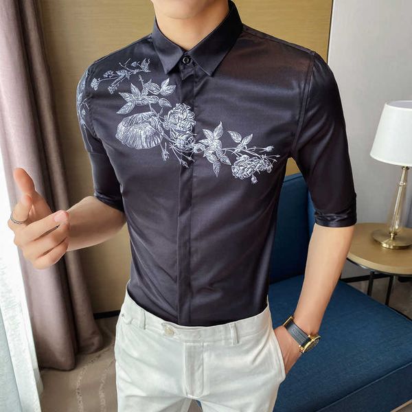 fashion flower shirts men summer short sleeve slim fit streetwear shirts male business casual shirt social party chemise homme 210527, White;black
fashion flower shirts men summer short sleeve slim fit streetwear shirts male business casual shirt social party chemise homme 210527, White;black
