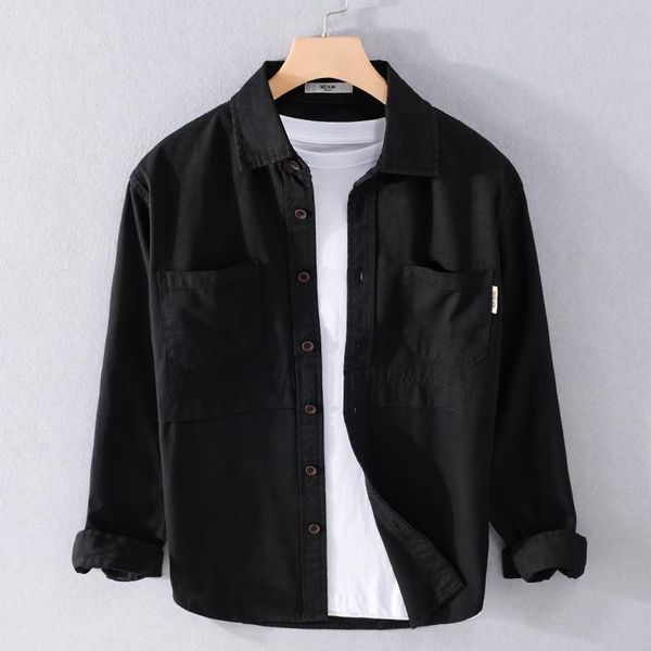 men's casual shirts 100% cotton long sleeve brand men trendy solid comfortable jacket of shirt for chemise camisa, White;black
men's casual shirts 100% cotton long sleeve brand men trendy solid comfortable jacket of shirt for chemise camisa, White;black