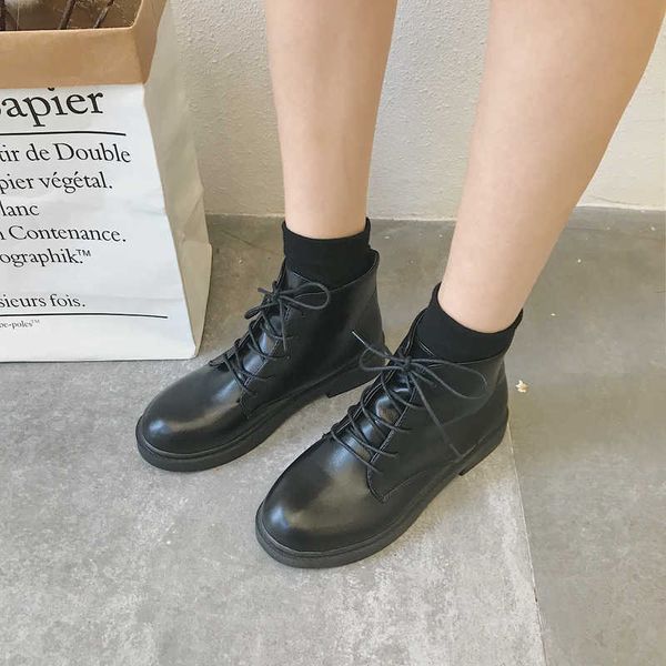 spring autumn ankle boots women round toe lace up shoes for woman motorcycle casual women's shoes short boots women 210611, Black
spring autumn ankle boots women round toe lace up shoes for woman motorcycle casual women's shoes short boots women 210611, Black