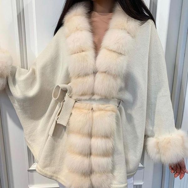 women's fur & faux rex trim mid-length cardigan poncho 2021 autumn fashion bat type coat, Black
women's fur & faux rex trim mid-length cardigan poncho 2021 autumn fashion bat type coat, Black