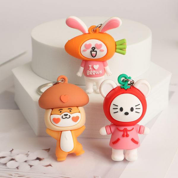 creative cartoon vegetable animal keychain bag coin purse soft toy pendant key chain key ring for girl key holder trinket gift, Silver
creative cartoon vegetable animal keychain bag coin purse soft toy pendant key chain key ring for girl key holder trinket gift, Silver
