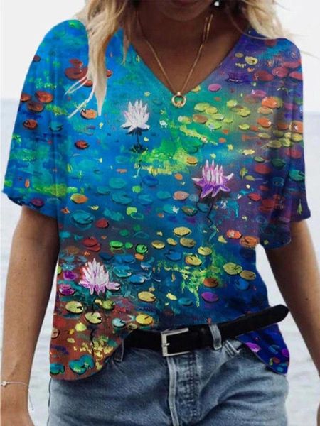women's t-shirt summer oversized clothes fashion flower pinted plus size casual soft comfortable loose women t-shirts, White
women's t-shirt summer oversized clothes fashion flower pinted plus size casual soft comfortable loose women t-shirts, White
