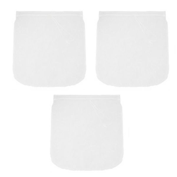storage bags 3pcs 80 micrometre reusable mesh filter bag nut milk juice coffee yogurt multipurpose strong fine nylon
storage bags 3pcs 80 micrometre reusable mesh filter bag nut milk juice coffee yogurt multipurpose strong fine nylon