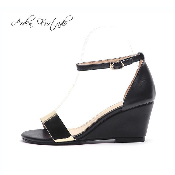 arden furtado 2021 summer fashion women's shoes elegant genuine leather buckle strap wedges cover heels sandals, Black
arden furtado 2021 summer fashion women's shoes elegant genuine leather buckle strap wedges cover heels sandals, Black