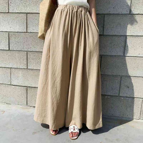 spring summer solid cotton linen women pants wide leg casual elastic high waist dress loose pocket trousers long pantalon, Black;white
spring summer solid cotton linen women pants wide leg casual elastic high waist dress loose pocket trousers long pantalon, Black;white